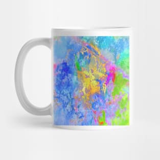 PixDezines Galaxy Abstract Neon Rainbow+Lime Mug